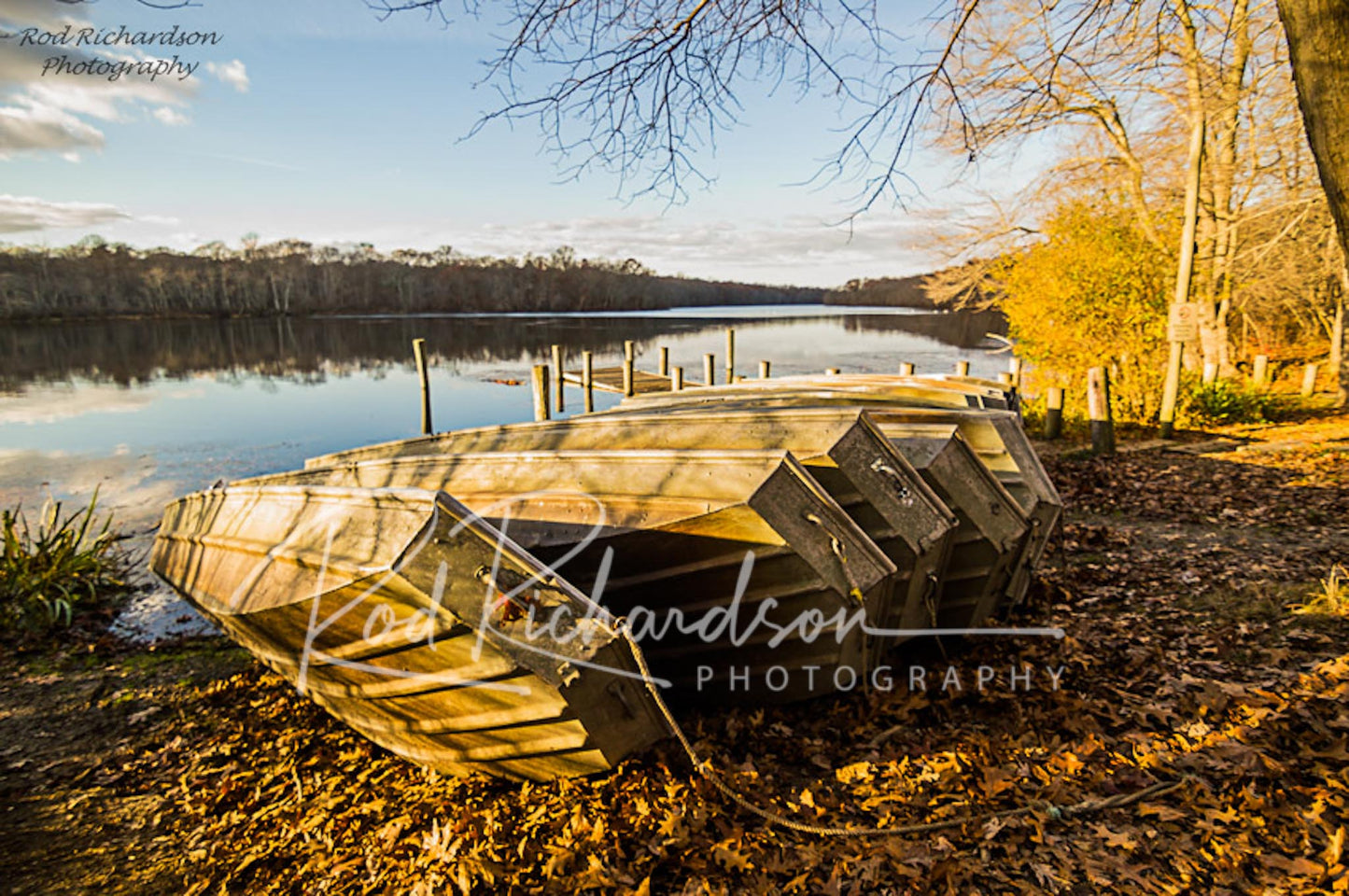 Resting Rowboats Blydenburgh County Park Smithtown NY Limited Edition Metal Print