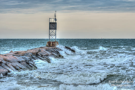 Rough surf Batters the Jetty