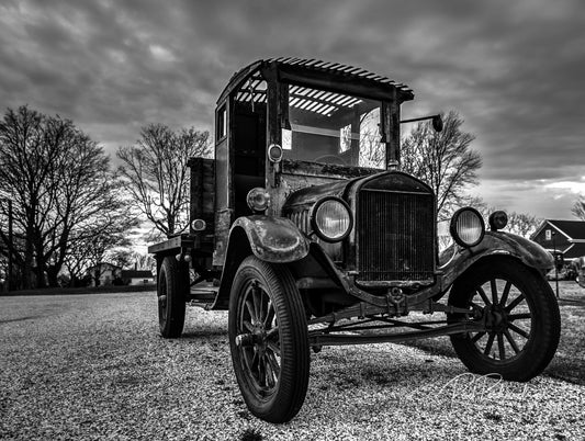 Iron Relic – Black & White Vintage Truck Fine Art Print