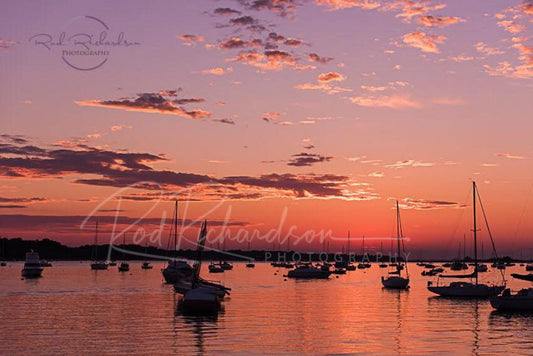 Port Jefferson NY Fire in the Sky Sunset LIMITED EDITION