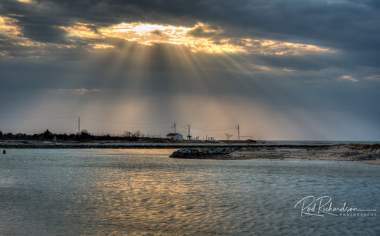 Storm light at Mattituck Inlet | Fine Art Coastal Photography Print | Long Island NY Wall Decor